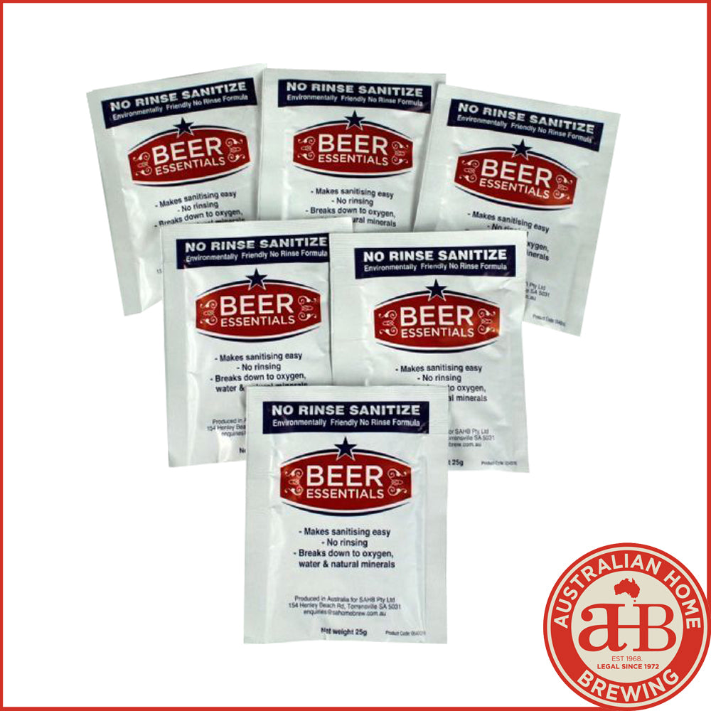 6 Pack No Rinse Sanitize 25g / Steriliser