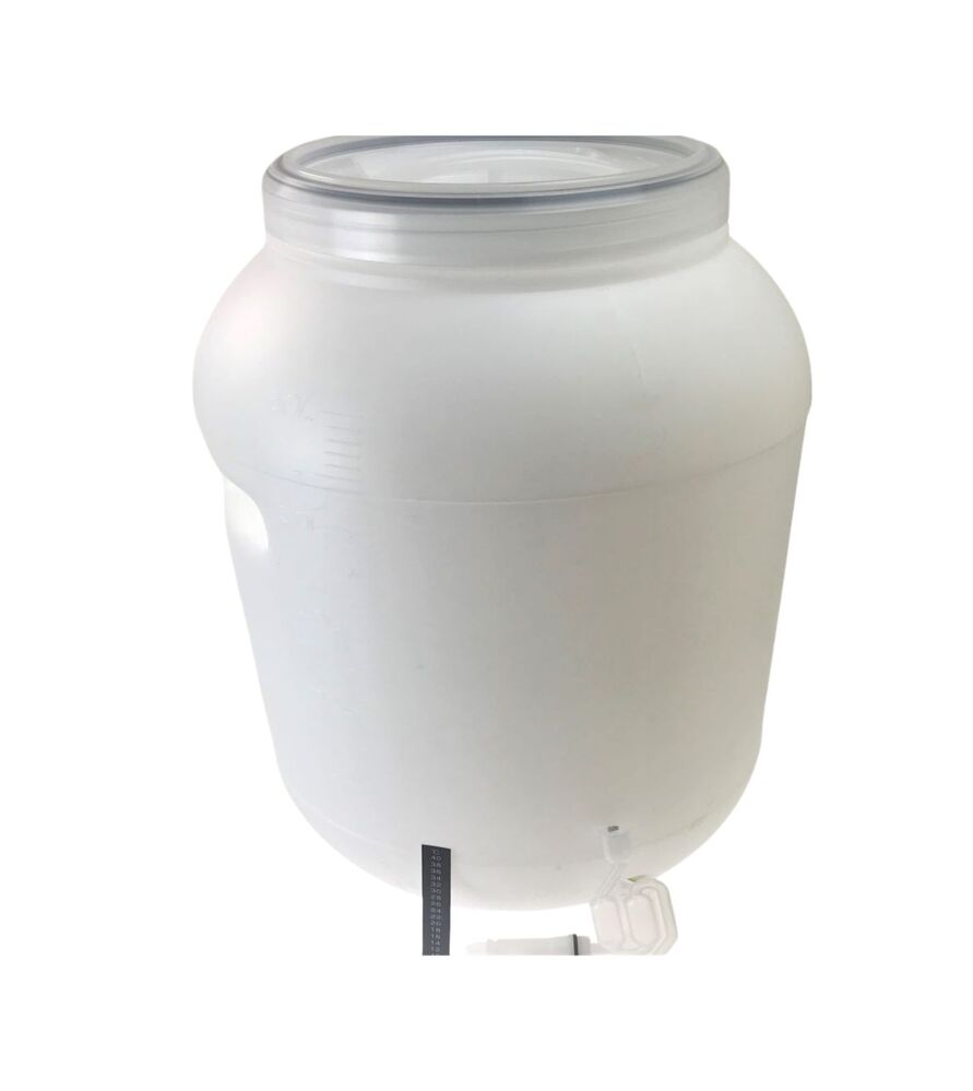 Fermenter 60L Drum & airlock, tap & thermometer — fermenter and brewing vessel