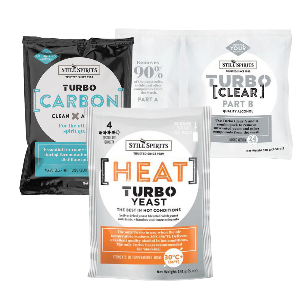 Heat Turbo Yeast Turbo Pack (Yeast, Carbon & Clear) — turbo yeast for home distilling