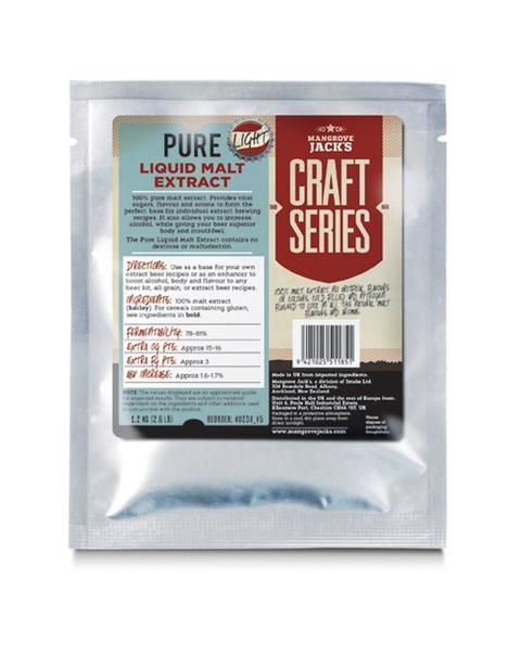 Mangrove Jacks Liquid Malt Extract - Light 1.2kg LME — liquid malt extract for homebrewing