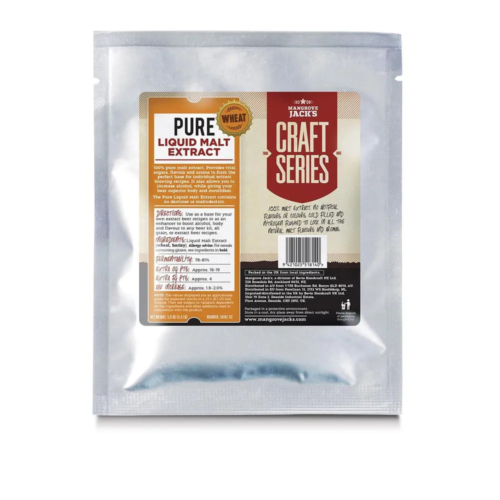 Mangrove Jacks Wheat Liquid Malt Extract 1.5kg — liquid malt extract for homebrewing