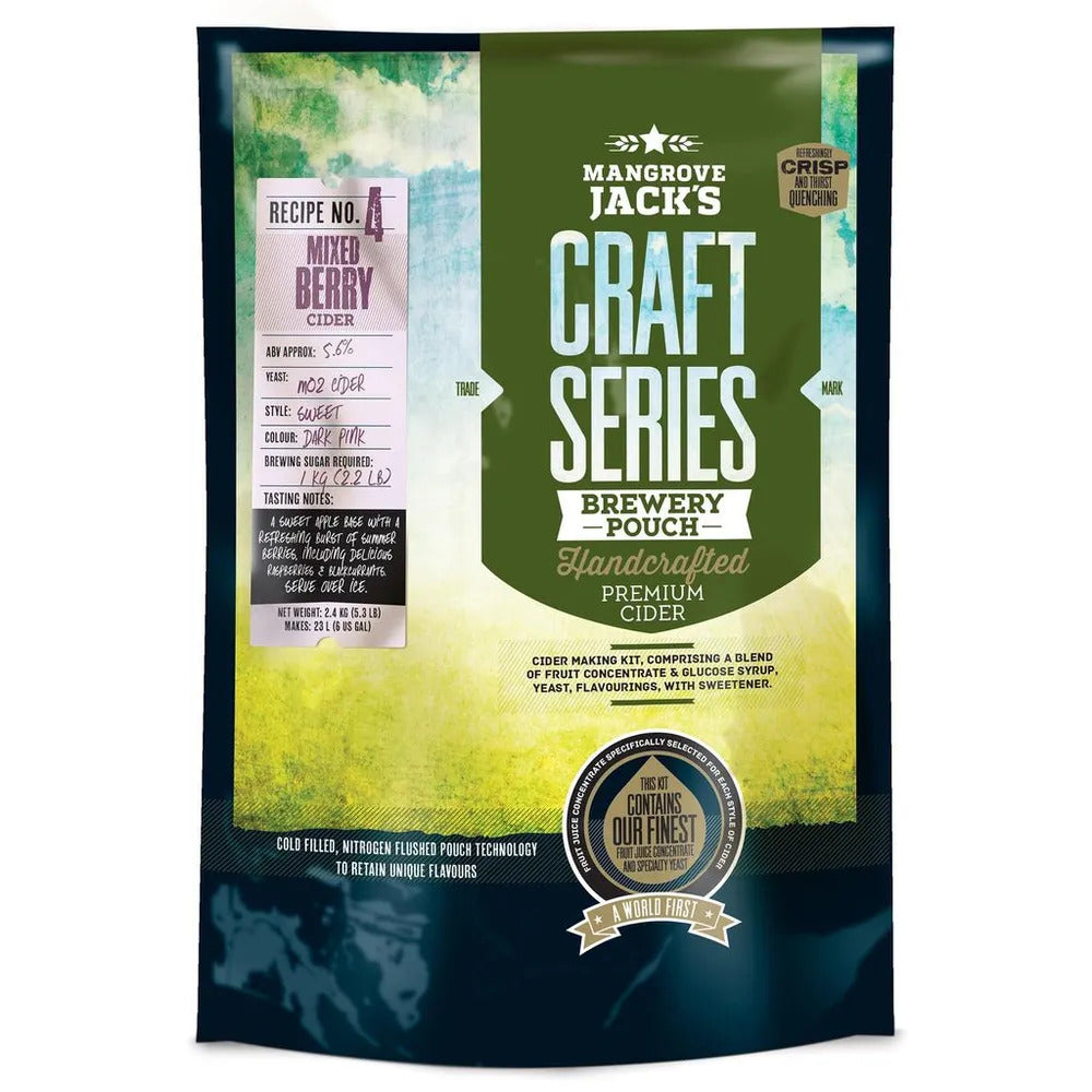 Mangrove Jacks Craft Series Cider Mixed Berry 2.4kg — Cider extract homebrew kit