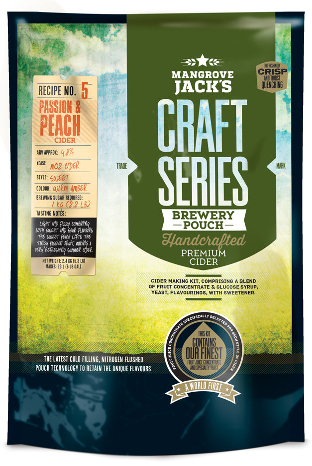 Mangrove Jacks Craft Series Cider Peach & Passionfruit