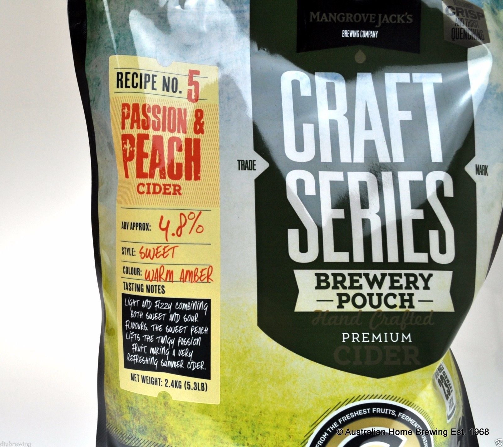 Mangrove Jacks Craft Series Cider Peach & Passionfruit