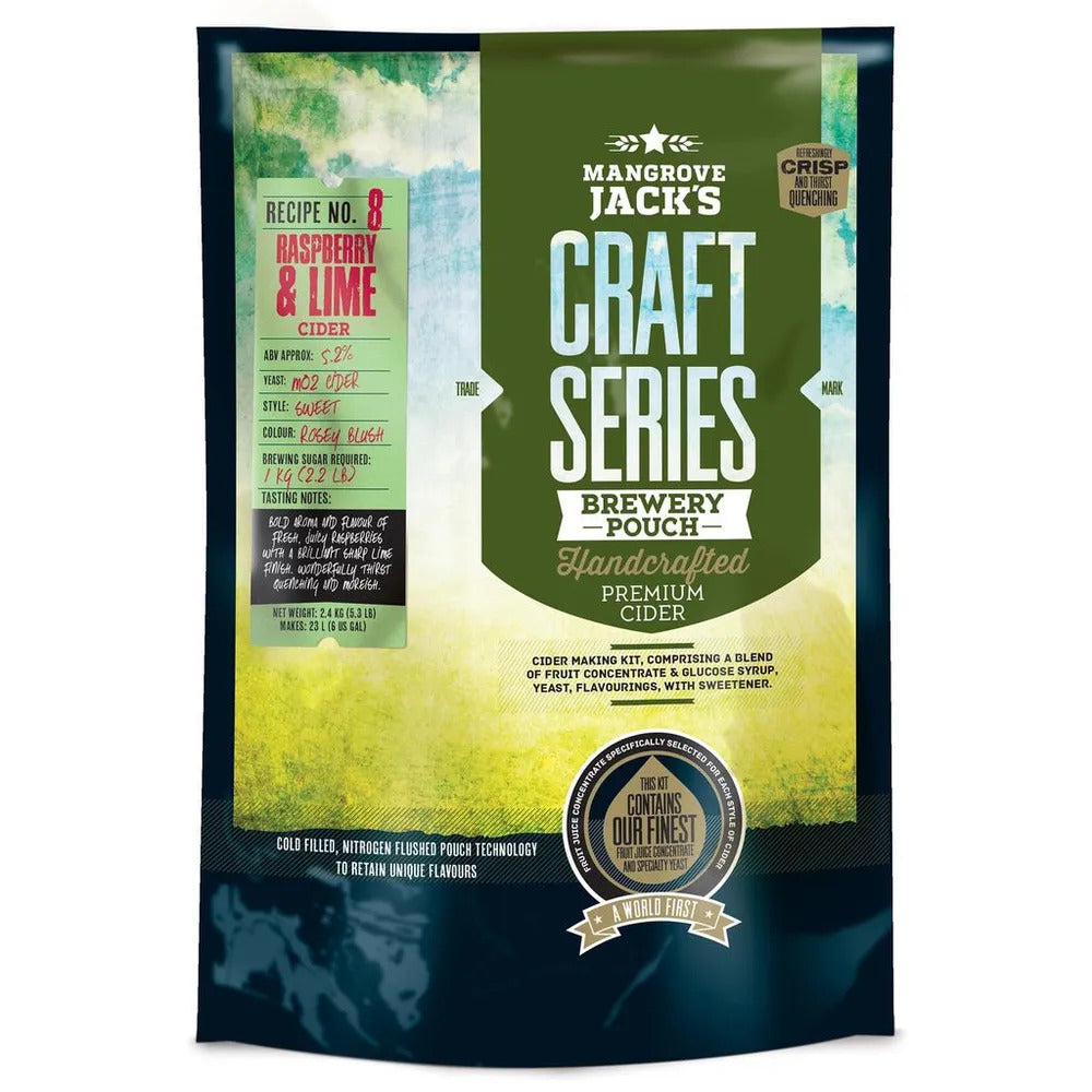 Mangrove Jacks Craft Series Cider Raspberry & Lime — Cider extract homebrew kit