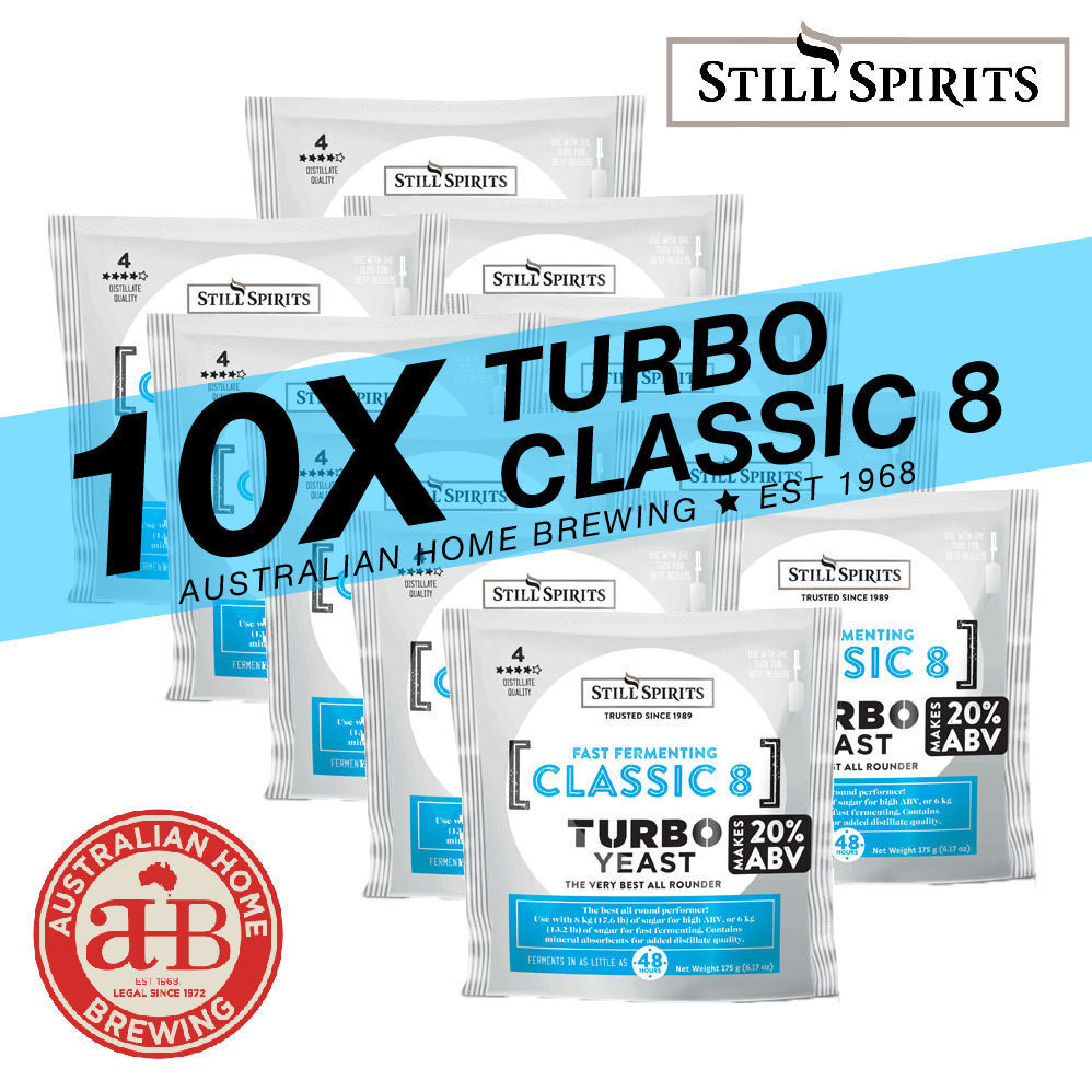 Still Spirits Classic 8 Turbo Yeast - 10 Pack | 10 x 25L Batches