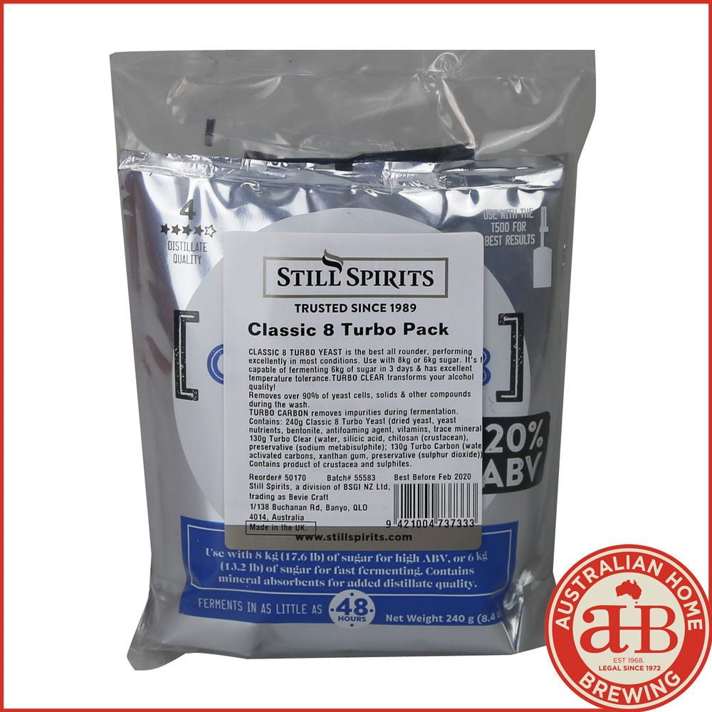 Still Spirits Classic 8 1 Pack - Turbo Yeast, Turbo Carbon & Turbo Clear | 1 x 25L