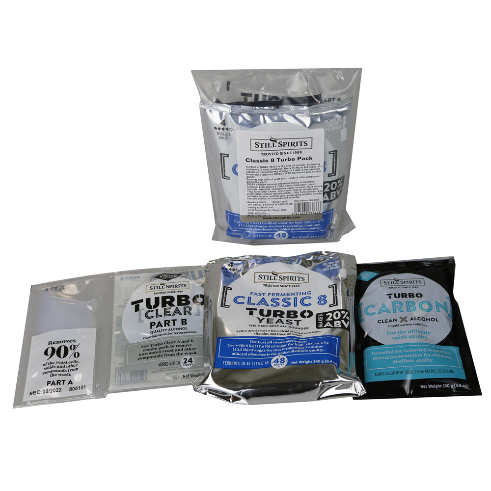 Still Spirits Classic 8 1 Pack - Turbo Yeast, Turbo Carbon & Turbo Clear | 1 x 25L