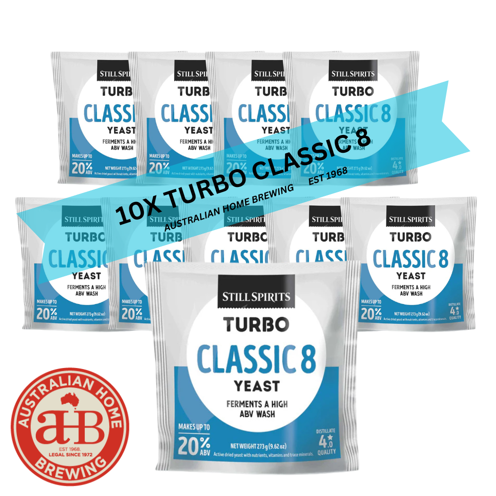 Still Spirits Classic 8 10 Pack - Turbo Yeast & Turbo Clear | 10 x 25L
