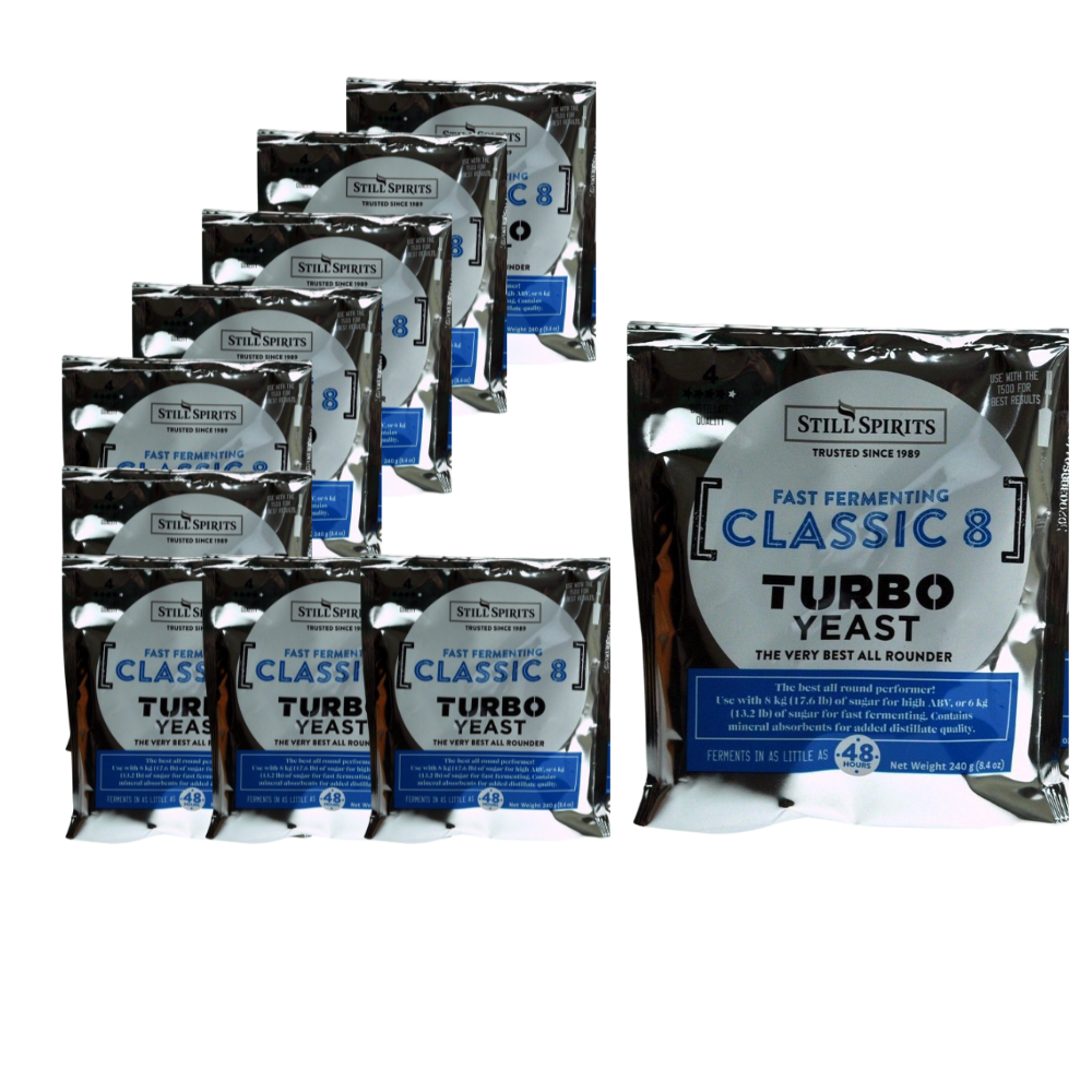 Still Spirits Classic 8 10 Pack - Turbo Yeast & Turbo Clear | 10 x 25L