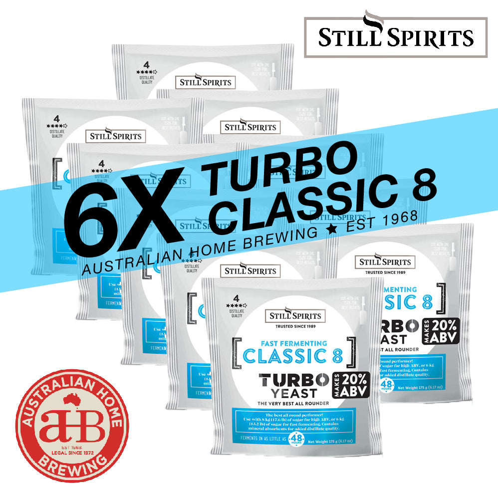 Still Spirits Classic 8 6 Pack - Turbo Yeast, Turbo Carbon & Turbo Clear | 6 x 25L
