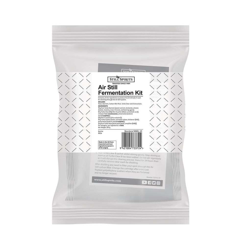 Air Still Fermentation Kit — turbo yeast for home distilling