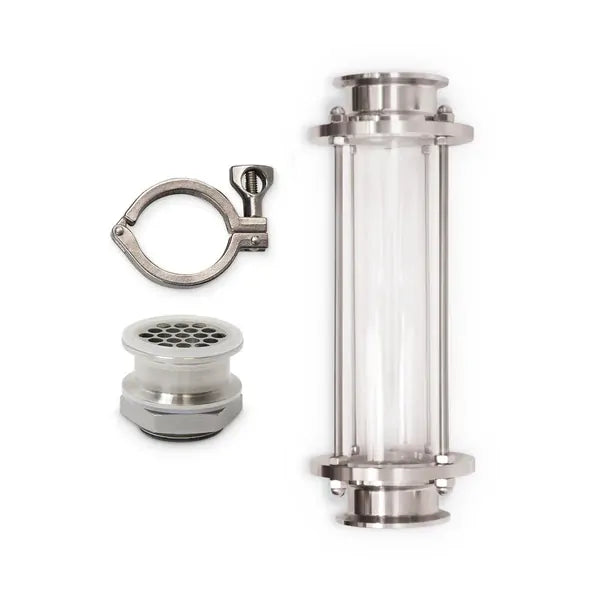 SS Create+ Sight Glass Botanical Basket & Threaded Adapter — turbo yeast for home distilling