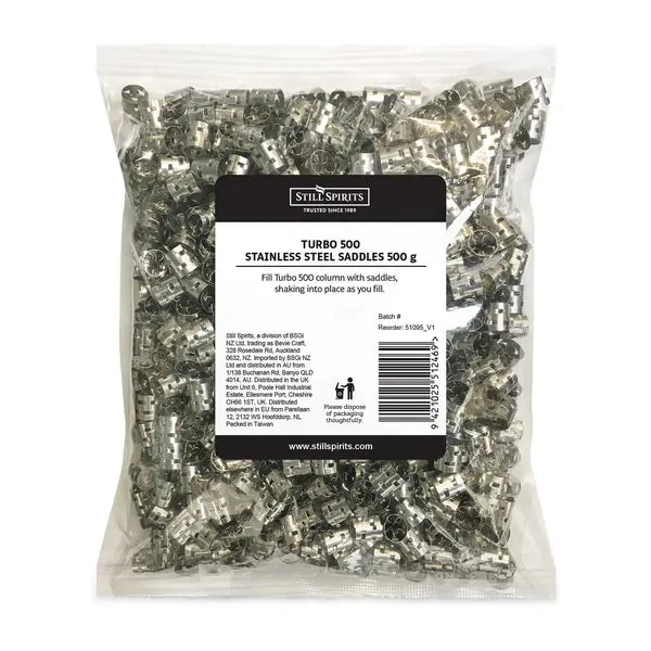 Turbo 500 Stainless Steel Saddles 500gr — turbo yeast for home distilling