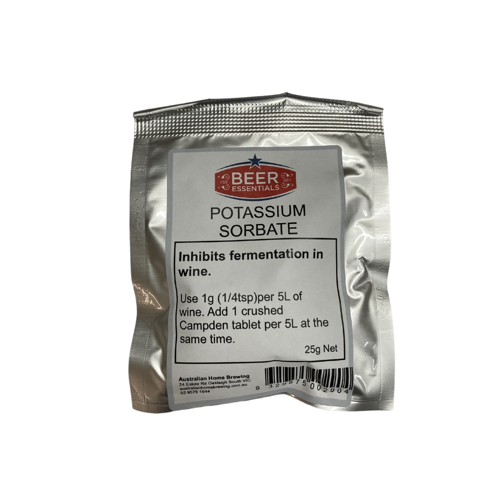 Potassium sorbate stabilizer 25g — brewing additive for homebrewing