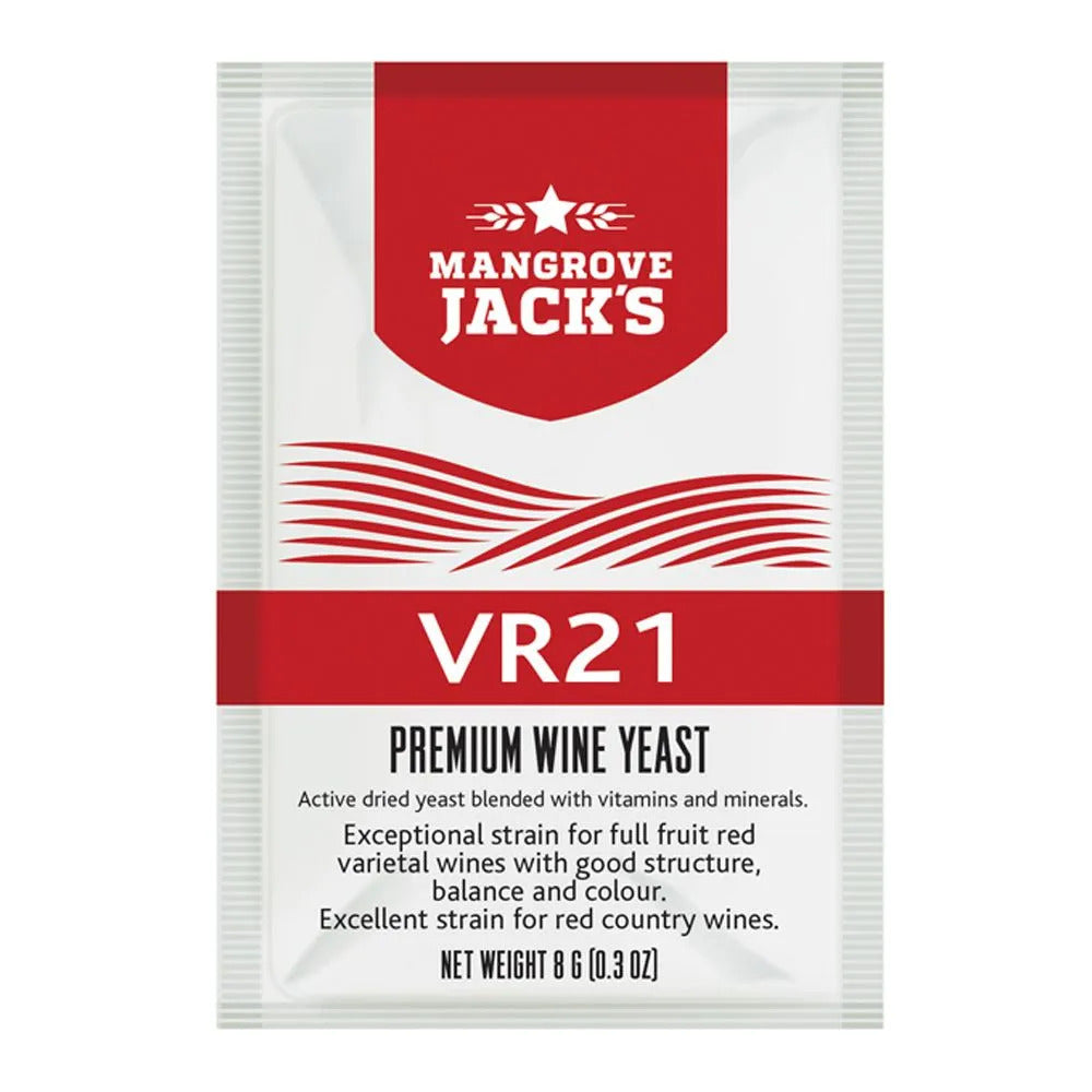 Wine yeast - Mangrove Jack's VR21 Fruit/Red 8g — wine making yeast