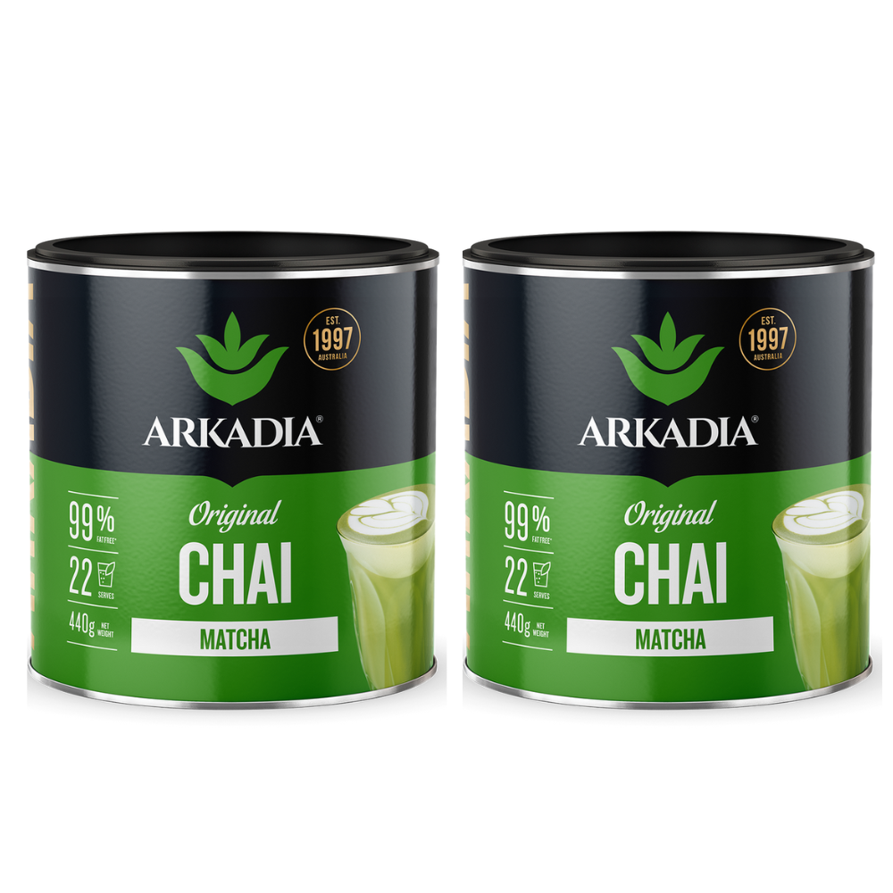 Arkadia Matcha Latte Chai 440g x2 — café and beverage supplies