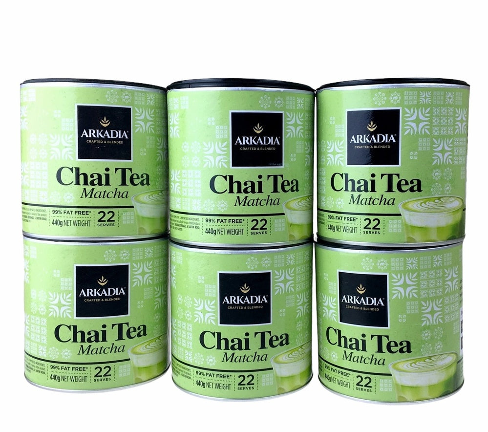 6x Arkadia Matcha Latte Chai 440g