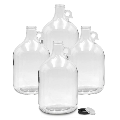 4 Pack Glass Bottle Demijohn 5lt with screw Cap/ Carboy