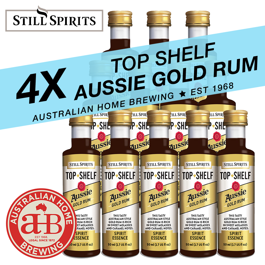 Still Spirits Top Shelf Aussie Gold Rum - 4 Pack