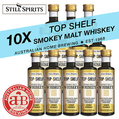 Still Spirits Top Shelf Smokey Malt Whiskey Essence - 10 Pack