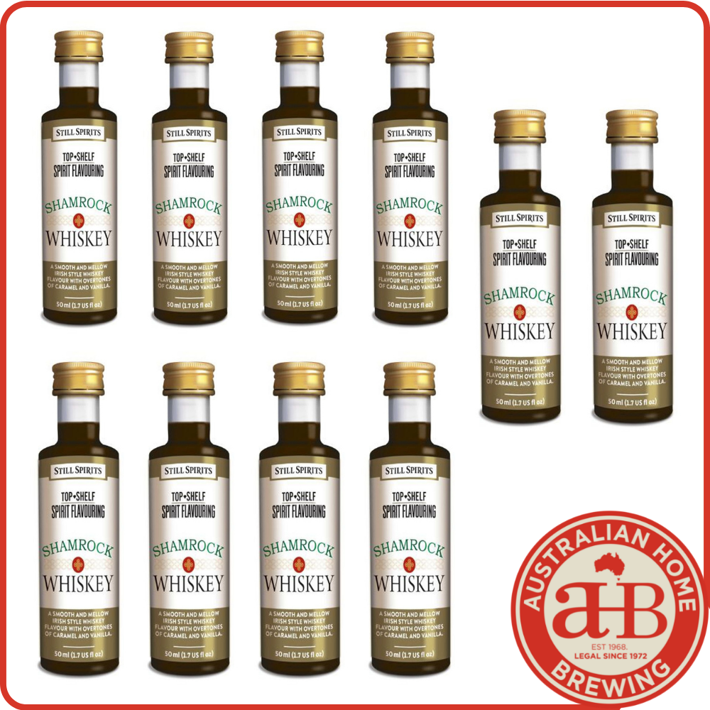 10 x Still Spirits Top Shelf Shamrock Irish Whiskey