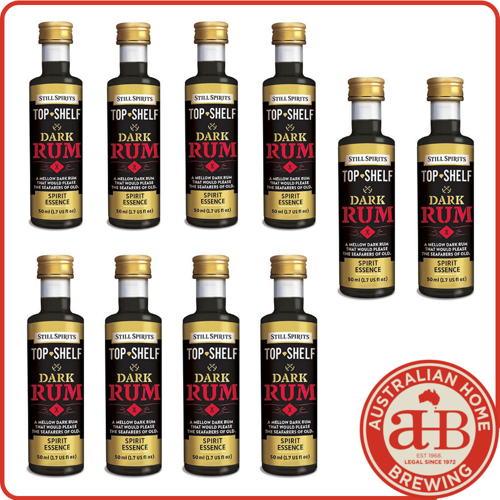 10 x Still Spirits Top Shelf Dark Rum