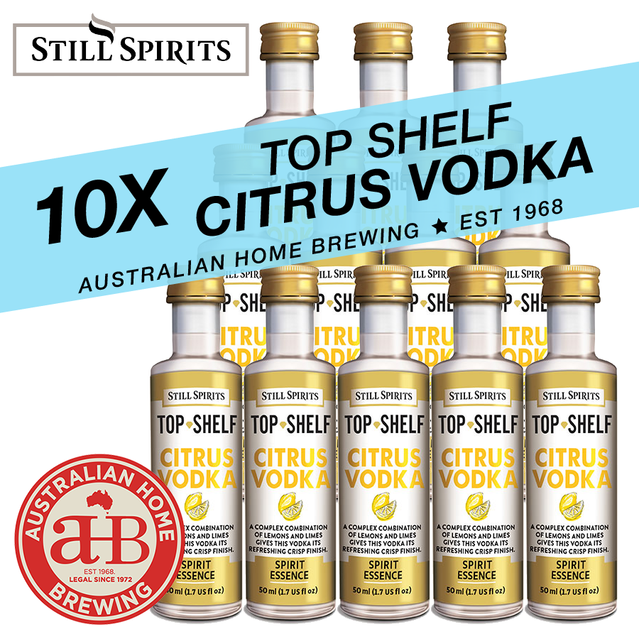 10 x Still Spirits Top Shelf Citrus Vodka Essence