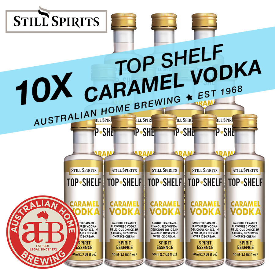 10 x Still Spirits Top Shelf Caramel Vodka