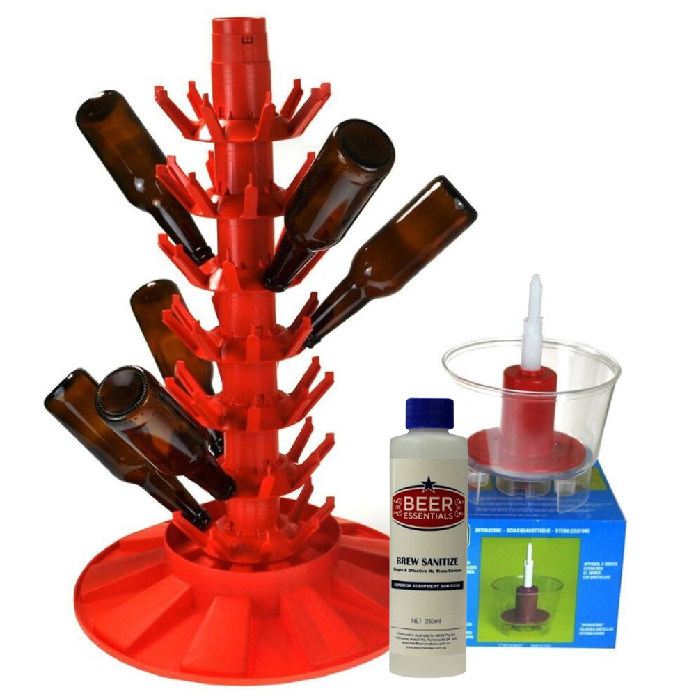 Tree Rinser Combo Pack - Bottle Draining Tree & Bottle Rinser
