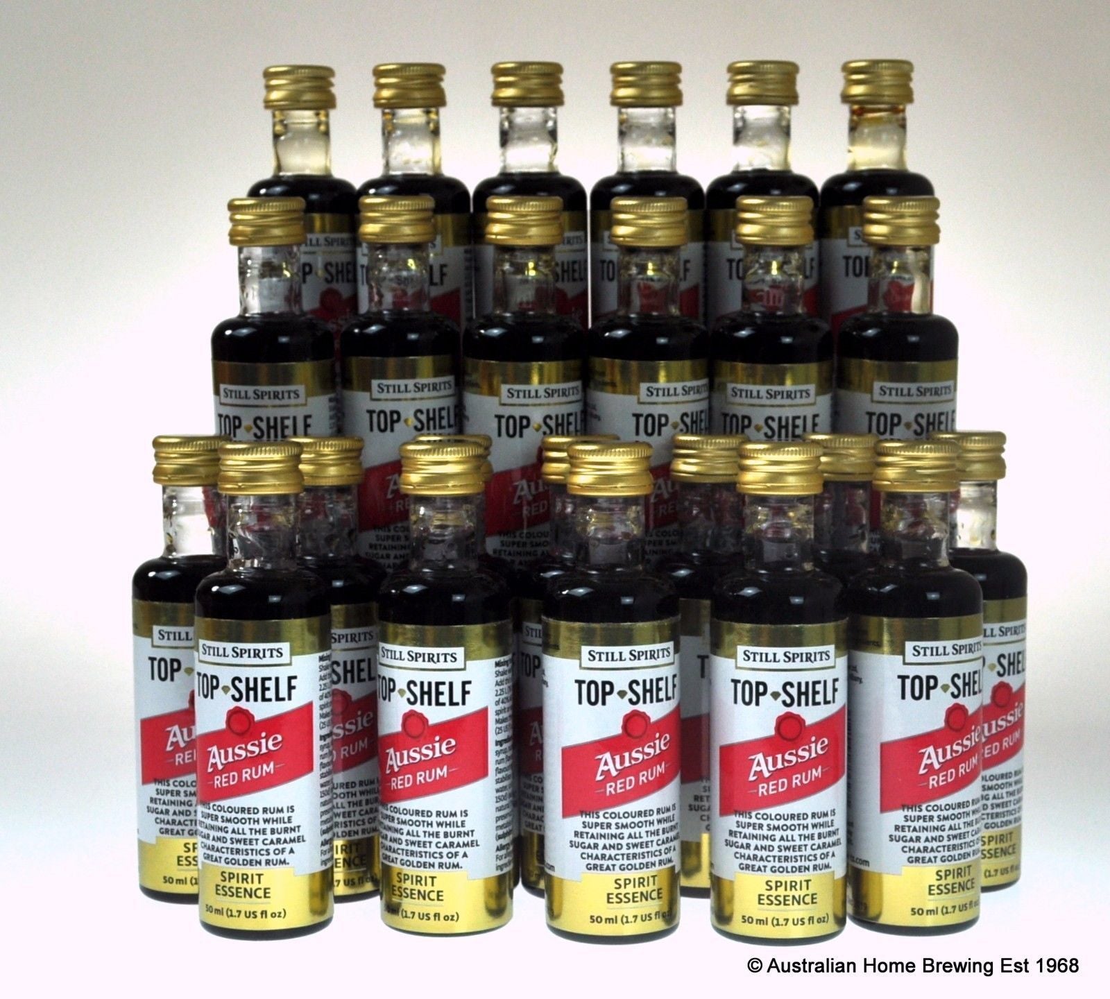 36 x Still Spirits Top Shelf Aussie Red Rum Essence homebrew spirit making essence