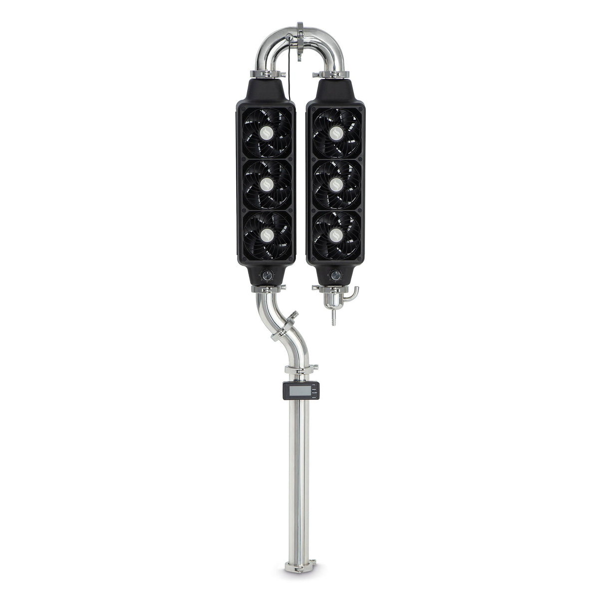 Still Spirits Vortex reflux still kit assembled, two air cooled modules on a Create+ column