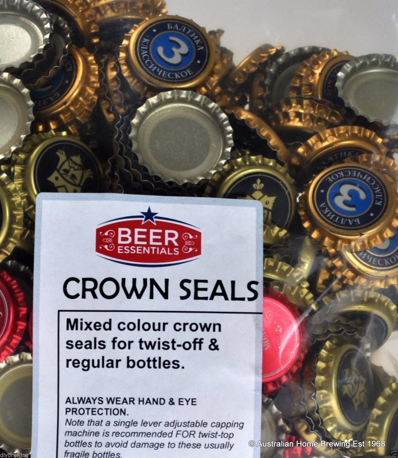800 Mixed Colour Crown Seals Bottle Caps beer home brew bottling bottle