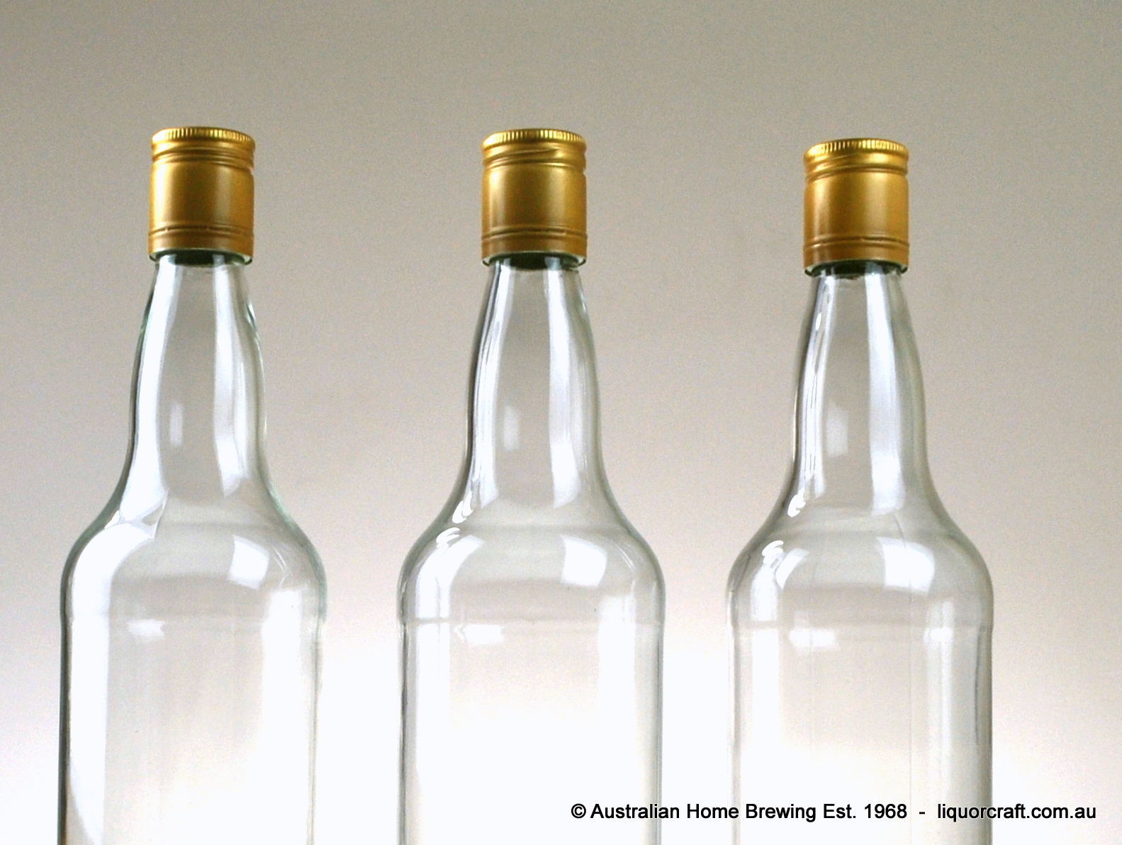 Home Brew Spirit Bottles glass Round & screw cap 700ml x6 home brewing