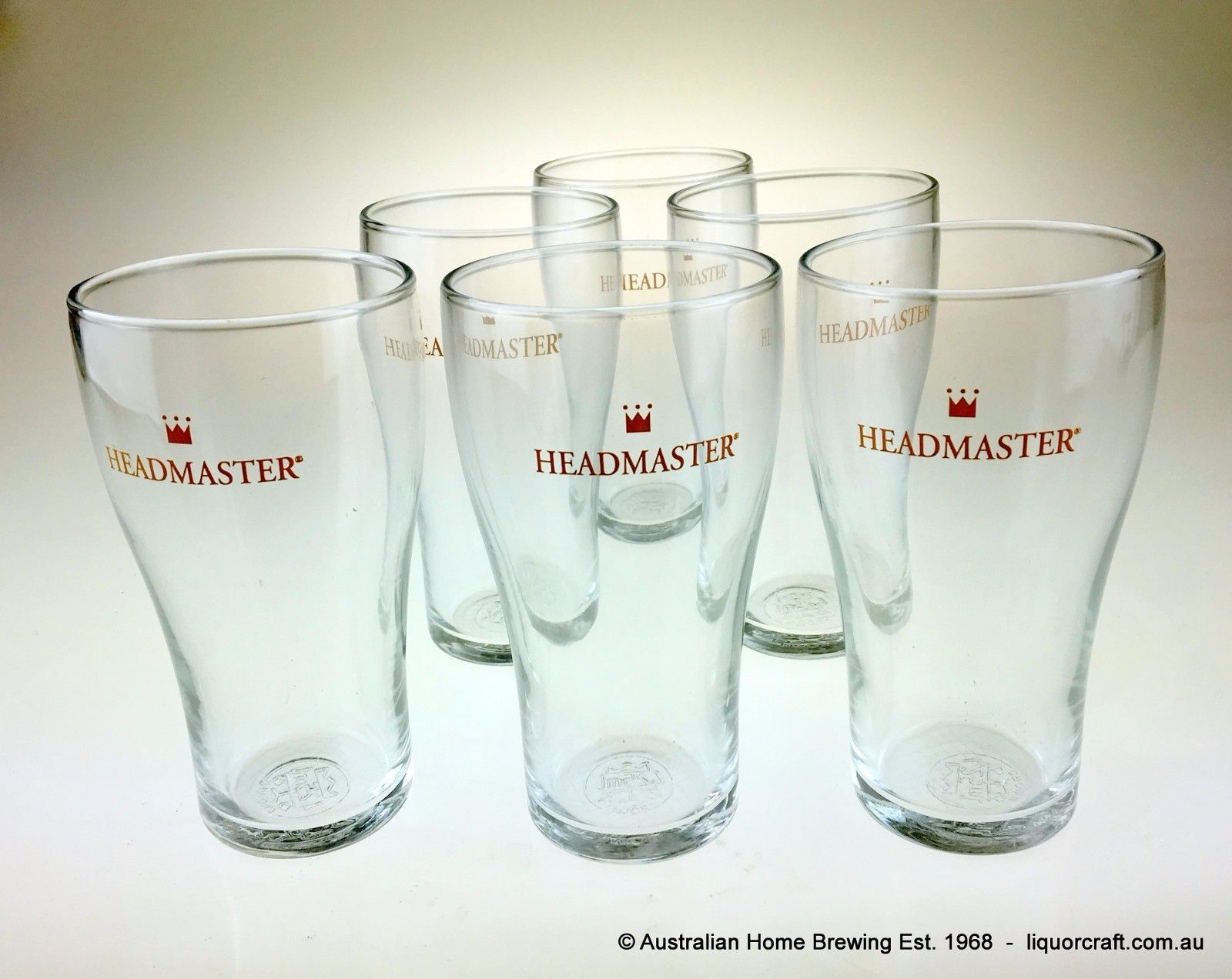 Headmaster Beer Glasses 285ml x12 Nucleated Pot Middy Brewing Pub eBay