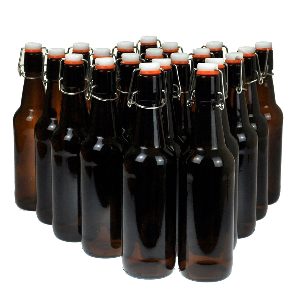 Flip Top Beer Bottle 750ml x24 swing top bottle kombucha amber glass