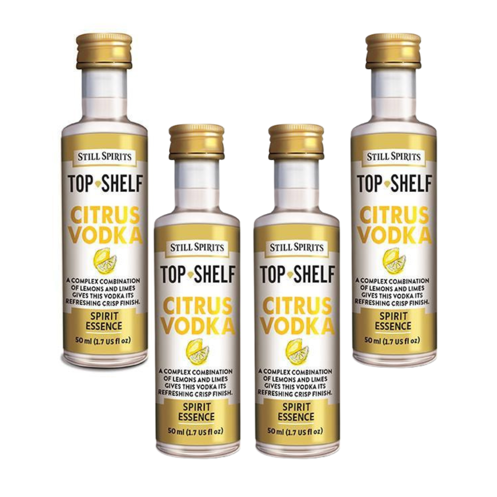 tsunamien Sump Illustrer 4 Pack Still Spirits Top Shelf Citrus Vodka homebrew spirit essence  distilling
