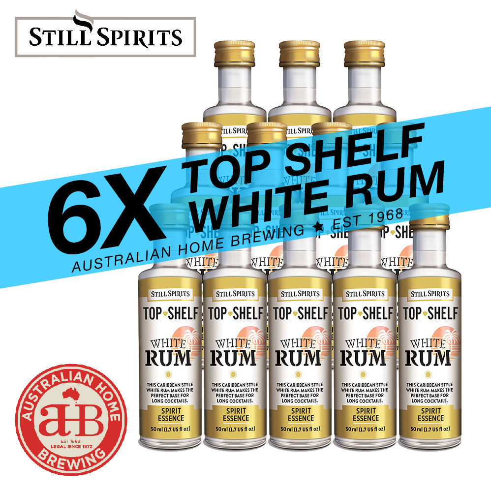 6x Still Spirits Top Shelf White Rum Essence home brew spirit making