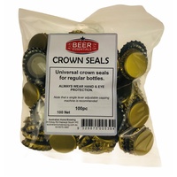 Crown Seals x 100 Gold Beer Bottle Caps image