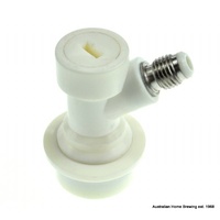 Disconnect Gas threaded white (for keg charger) image