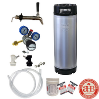 Single Keg System & Stainless Steel Long Shank Beer Tap / Keg Set image