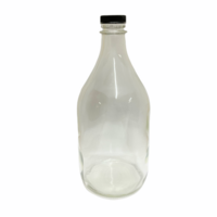 2x Glass Flagon Bottle with 38mm Screw Cap Finish image