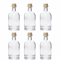 6x Craft Spirit Bottle 500ml & Cork Top Cap image