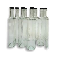 6x Spirit Bottle 700ml round & black plastic cap image