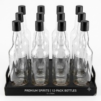 12x Spirit Bottles Whiskey & Cap 700ml image