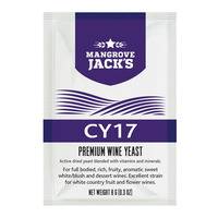 Wine yeast - Mangrove Jack's CY17 Sweet White 8g image