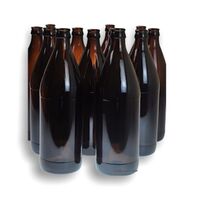 24x Glass Beer Bottles 750ml HEAVY bottle Crown Seal lip image