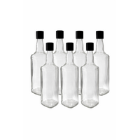 6x Spirit Bottles Jimmy Square & Cap 700ml image