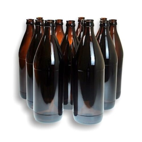 Beer Bottle 750ml HEAVY Amber Glass ctn 12