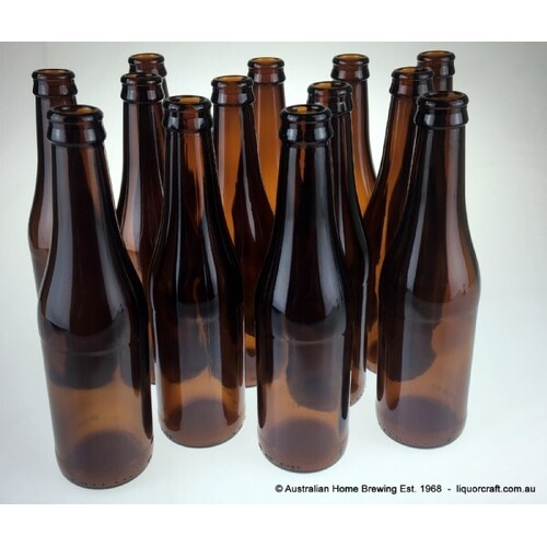Download Beer Bottle 330ml x20 amber pry-off glass stubbie Yellowimages Mockups
